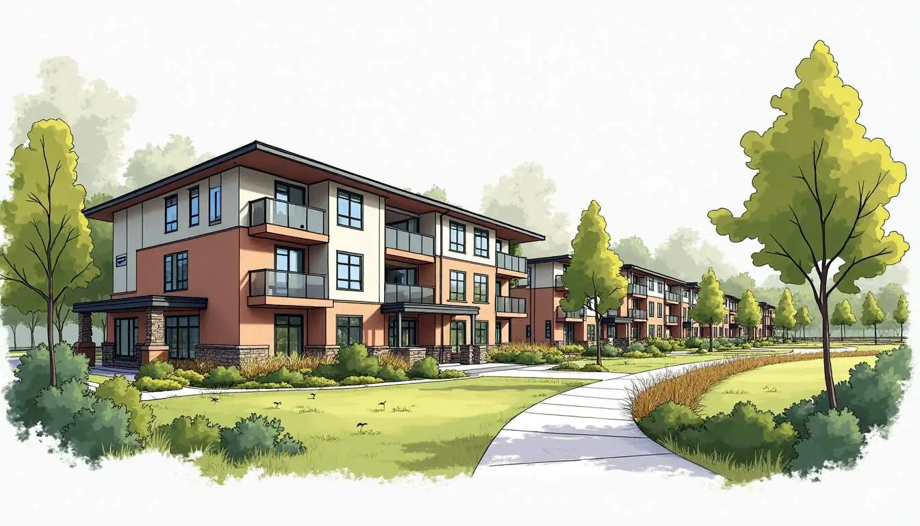 An inviting senior housing community